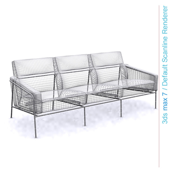 3ds max design series - series 3300 three seater sofa by lajhar